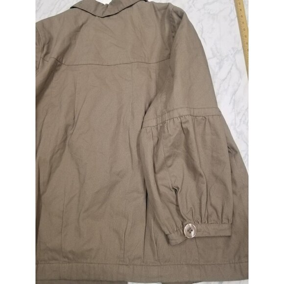 willow lane Coat quilted inside‎ oversized big buttons beige  size 1x - Picture 16 of 16